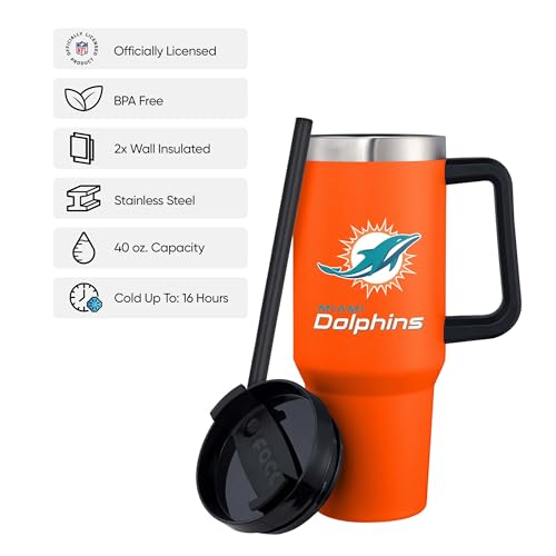 Image of FOCO NFL unisex-adult NFL Team Logo Insulated Travel Mug 40oz XL Tumbler