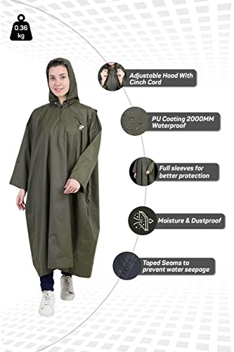 Image of ROCKSPORT Unisex Hooded Rain Poncho for Adult,Waterproof, lightweight,Reusable& Packable, One Size Fits Most, Free Size