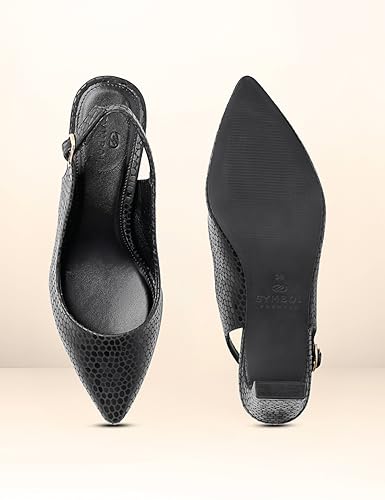 Image of Symbol Premium Women's 'Desk to Dinner' Slingback Pumps (Ortholite Insole|Stylish Heels)
