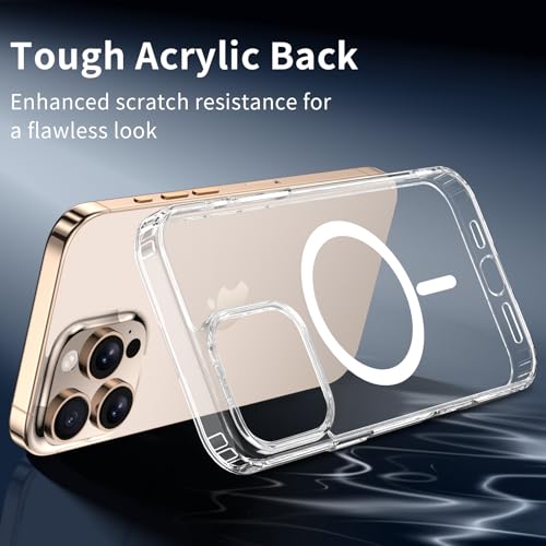 LWLFEKA for iPhone 16 Pro Max Case with Privacy Screen Protectors & Full Camera Cover,Magnetic for iPhone 16 ProMax Case[Fit for MagSafe] Slim Shockproof Phone Casa for iPhone 16 Pro Max Casa,Clear - image 2