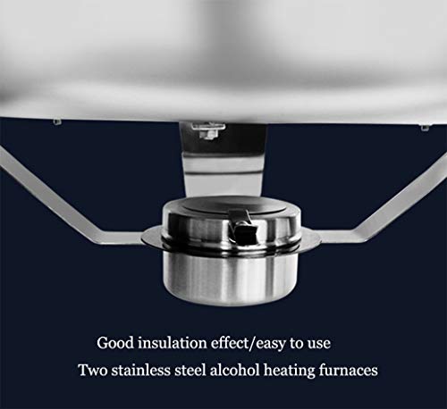 HSBAIS Speisenwärmer Buffetwärmer, 6 Qt Edelstahl Chafing Dish Runde Roll-Laden Warmhaltebehälter mit Deckel für Buffet… – Bild 3