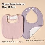 Susurration Muslin Baby Drool Bibs 10Pack Soft Square Adjustable Bandana Bibs for Unisex Newborn Baby Girls&Boys - Image 5