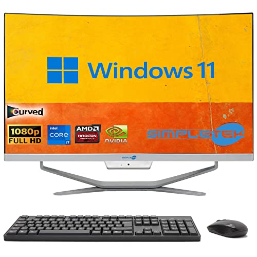 SIMPLETEK - All in One Display Curved 24' Core i7 Windows 11 | 16GB RAM SSD 480GB | Arbeit,...