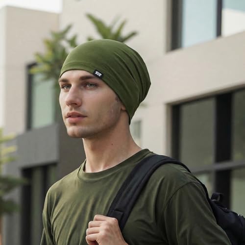 Image of QINGLONGLIN Cooling Skull Cap Sweat Wicking Breathable for Men Women 3 Pack | Lightweight Quick Dry Beanie & Helmet Liner, Stretch Non-Slip Fit Under Hard Hat, Construction Gym Cycling Running Workout