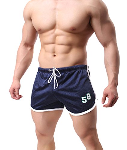 Image of Ouber Men's Fitted Shorts Bodybuilding Workout Gym Running Tight Lifting Shorts