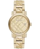 Burberry BU9038 City Unisex Watch - Gold Dial Stainless Steel Case Quartz Movement Ladies Watch [Parallel Import]