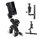 Osmo Pocket 3 Handlebar Mount Bracket with Adapter for 0.4-2' Diameter Poles, Aluminum Alloy Super Clamp Extension Compatible with Motorcycle Bike Mic Stand Cart Railing Handlebars