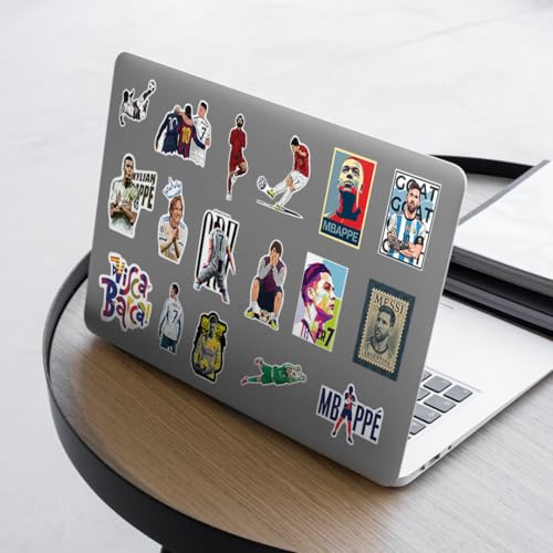 Image of Football Stickers Pack (5 Sheets) - Waterproof Soccer Stickers for Kids & Adults, Vinyl Decals for Laptop, Water Bottle, Phone, Car - Football Player & Team Designs