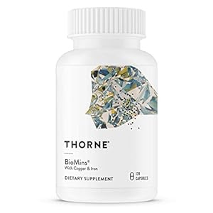 Thorne BioMins – Comprehensive Multi-Mineral Formula with Zinc, Calcium, Copper and Iron – Gluten-Free, Soy-Free, Dairy-Free – 120 Capsules