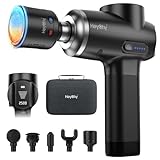 HEYCHY Percussion Massage Gun Deep Tissue with Heat and Cold Head, Portable Handheld Muscle Massager, Percussion Back Body Masajeador 12mm Amplitude for Athletes, Electric Back and Neck Massager