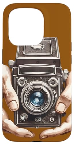 Vintage Brownie Analog SLR Camera Art Photographer Film Case for iPhone 15 Pro