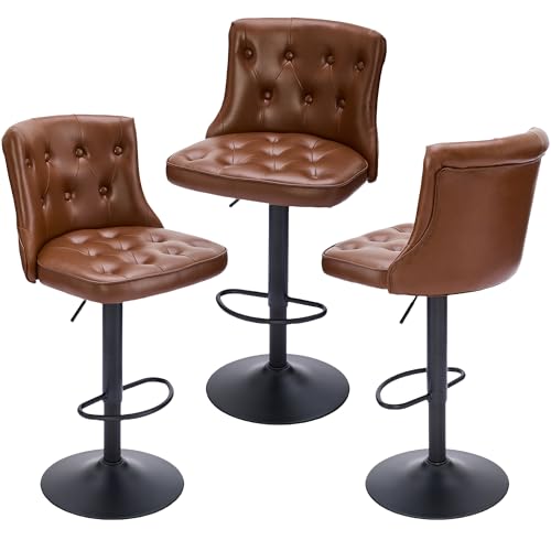Image of Adjustable Bar Stools Set of 3, Bar Height Stools for Kitchen Island