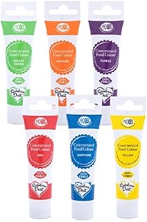 RAINBOW Dust ProGel Icing Colour Paste Gel Food Colouring Sugarcraft Set 6 Pack