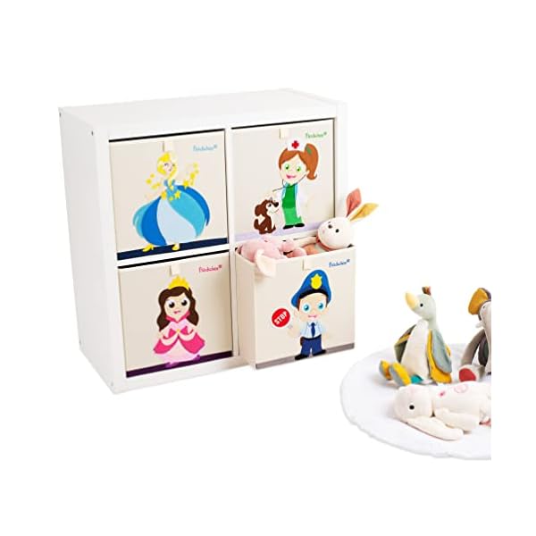 Flöckchen Kinder Aufbewahrungsbox | Premium Spielzeugkiste für Kinderzimmer I Spielzeug Box (33x33x33) bringt Ordnung ins Kallax Regal I Kinder Motiv – Bild 5