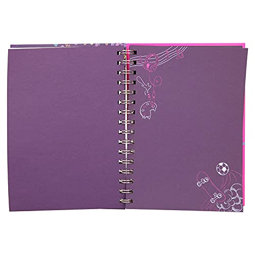 Depesche 11484 TOPModel - Neon Doodle Malbuch-Set, Ausmal-Buch mit 30 Seiten dunklem Papier und Neon-Outlines, inkl… – Bild 7