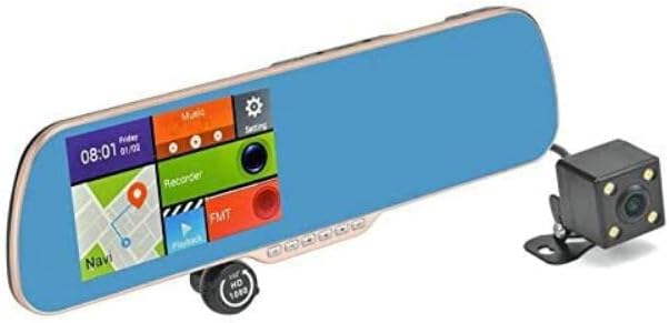 BW Android 4.4 Car DVR + Camera "Gold Vision II" 5" Touch Screen Display, GPS Navigation, 720P HD Dash Cam