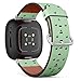 CJBROES Replacement Leather Watch Band, Compatible with Fitbit Versa 3 and Fitbit Sense of Wristband Bracelet Accessory - Summer Colorful Tropical