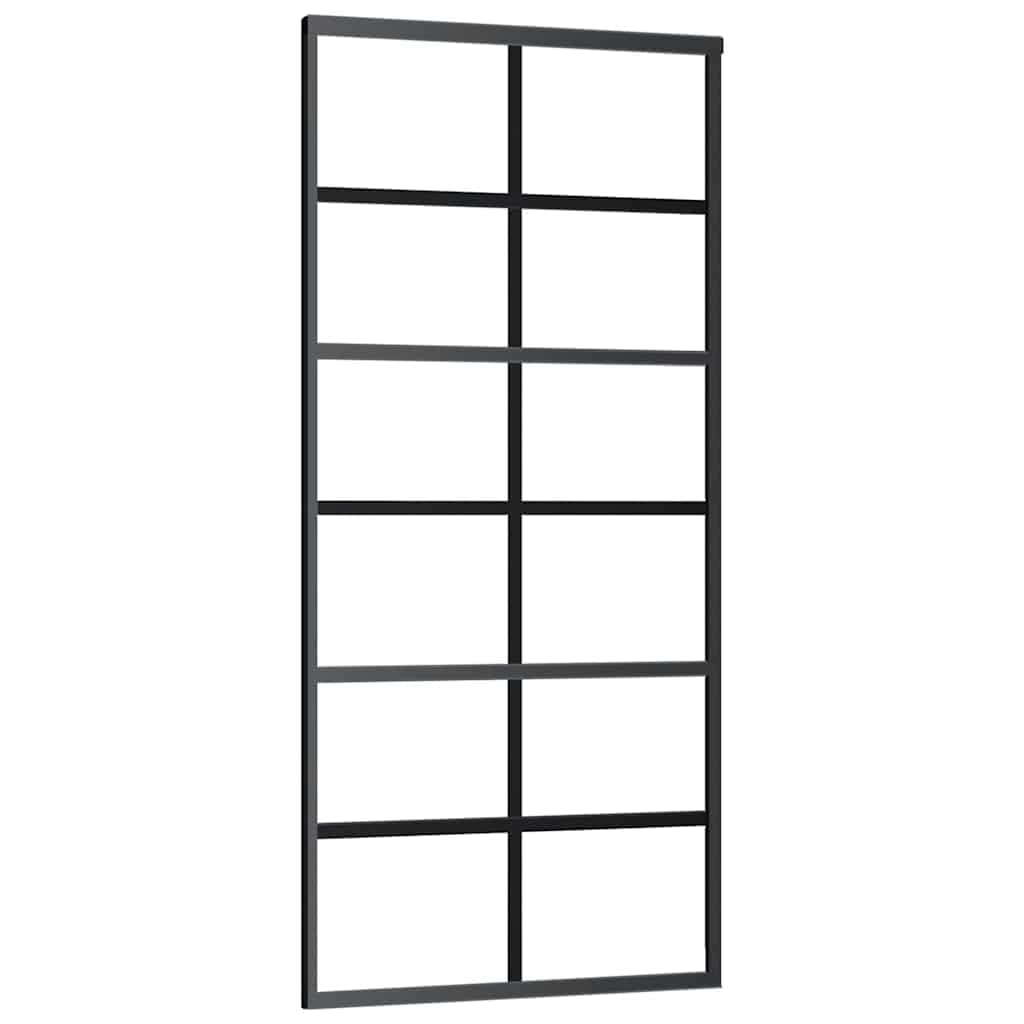 vidaXL Porte coulissante avec kit de quincaillerie 90x205 cm Verre ESG, Porte coulissante sur Rail, Porte coulissante intérieure, Porte coulissante de Salle de Bain