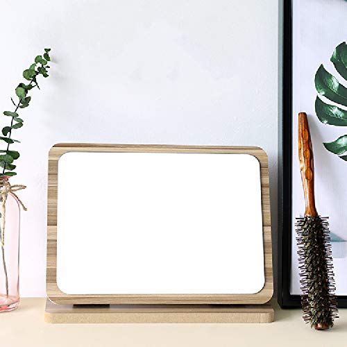 Espejo de Mesa Rectangular con Marco de Madera miniatura 3