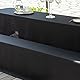 EBETA E Biertischhussen Bierbank-Auflage & Tischdecke für 50cm 3 TLG-Set Breite Bierzeltgarnitur Polyester Hussen- & Überwurfsets für Festzeltgarnituren Bierbank (Schwarz)