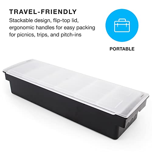 Cocktailer Black 6 Tray Condiment Server, Chilled Condiment Tray, Garnish Station Serving, Bartending And Restaurant Supplies #TOP2