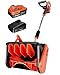 VOLTASK Cordless Snow Shovel, 24V | 13-Inch | 4-Ah Cordless Snow Blower, Battery Snow Blower with Directional Plate & Adjustable Front Handle (4-Ah Battery & Quick Charger Included)