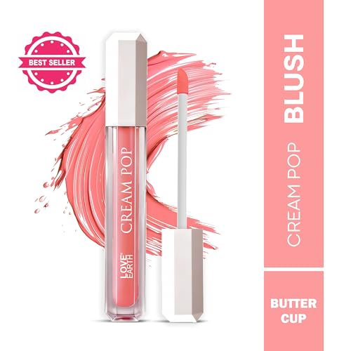 Image of Love Earth Cream Pop Blush - Buttercup| Hyaluronic Acid | Smooth, Lightweight, Long-Lasting | Dewy Finish, Easily Blendable| Everyday Natural Glow | Suitable for All Skin Types -2ML
