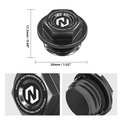 Image of NICECNC Motorcycle Engine Tank Cover Plug Cap Universal Compatible with Honda CRF150R 2007-20 CR125R 1990-07 CR250R 1990-07 CRF250R 04-17,Compatible with Yamaha YZ80 85 98-20 YZ250 99-22,See Fitment