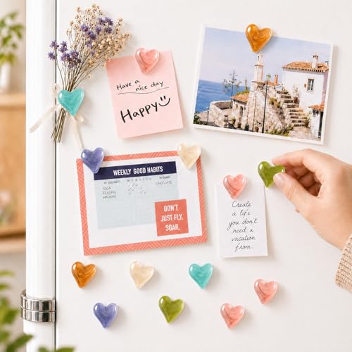 Imanes decorativos en forma de corazón pack x18 miniatura 7