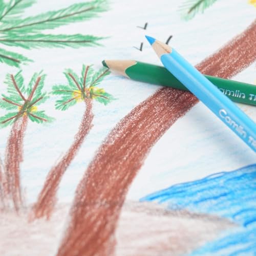 Image of Camel 12 Shades Premium Triangular Colour Pencils - Vibrant Multicolor Shades | Soft, Smooth & Break-Resistant Leads | Ideal for Drawing, Sketching, Coloring & School Art Projects