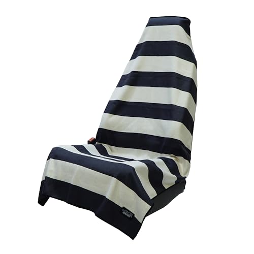 Image of Sprints Athletic Running Towel, Full-Sized, Car Seat Cover - Performance Microfiber (Midnight Boardwalk Stripe)