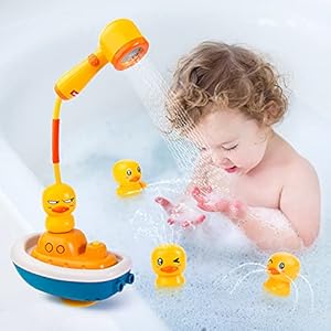 Yellcetoy Badspeelgoed, badspeelgoed vanaf 1,2,3 jaar, waterspeelgoed, baby badspeelgoed voor kleine kinderen, gele…