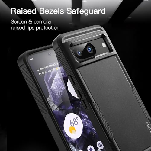 Image of KARWAN Rugged Matte Back Case Cover Compatible with Google Pixel 7A Military Grade Drop Protection, Heavy Duty Shockproof Hybrid TPU + PC, Anti Slip Grip, Dual Layer Camera Protection, Black
