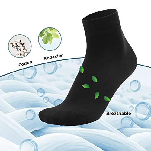 Men's Thin Cotton Above Ankle Classic Socks Soft Work Solid Breathable Dress Socks 6 Pairs4