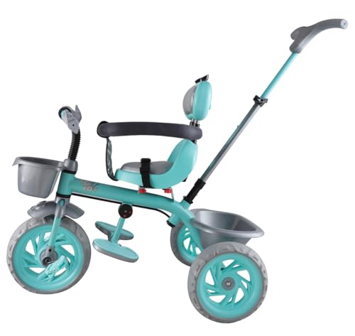 Image of Toyzoy Cotton Candy Grand Kids|Baby Trike|Tricycle with Cushioned Seat & Storage Basket for Kids|Boys|Girls Age Group 2+ Years (Green)