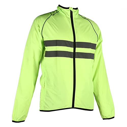 Chaqueta reflectante para ciclismo transpirable verde 2XL