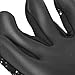 Keenso Soccer Gloves Black White, Anti Slip, Finger Protection, Rubber Neoprene, for Training (Size 8 (Inner Diameter 16mm / 0.63in)