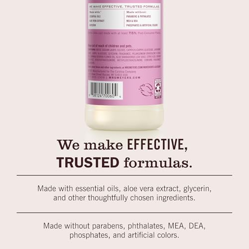 Image of MRS. MEYER'S CLEAN DAY Liquid Dish Soap, Peony Scent, 16 Fl Oz Bottle