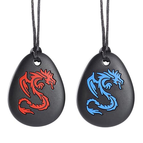 Kaukette Für Kinder,2 Stück Kau-Beißring-Halskette,Beißring aus Silikon BPA-frei,Beißkette Kinder,Silikon-Anhänger Zum Kauen,Die Gerne Beißen & Autismus Haben