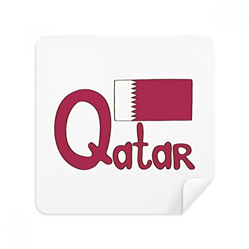 Chiffon de nettoyage pour lunettes avec motif drapeau du Qatar x2