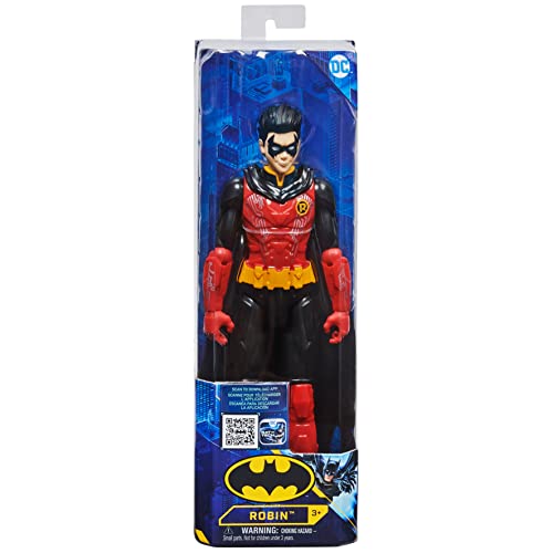 BATMAN - FIGURINE BASIQUE 30 CM ROBIN TECH - DC COMICS - Figurine Articulée Thématique de Robin jouet Batman 30 cm - 6062923 - Jouet Enfant 3 Ans et +