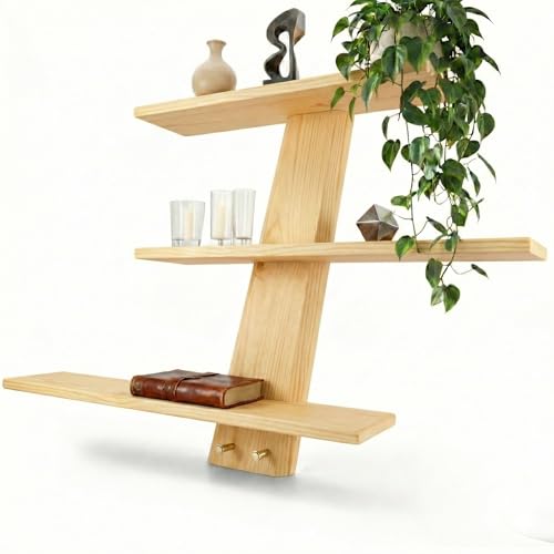 FINITTO Étagère murale en bois modulable 'Luce' (naturel)