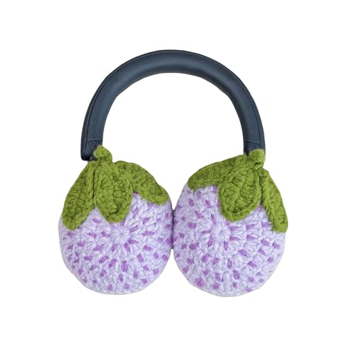 Funda protectora para auriculares hecha a mano con diseño de fruta de puple, compatible con Sony xm6, funda protectora para amantes de la música