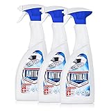 Antikal Kalkreiniger Spray 750ml - Entfernt hartnäckige Kalkbeläge (3er Pack)