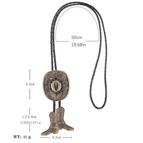 Image of Jeilwiy Bolo Tie for Men, Western Bolero Tie Cowboy Ties Native American Cowgirl Bolo Tie Accessories for Men Women
