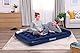 Bestway Doppelluftbett mit integrierter Fußpumpe 191 x 137 x 28 cm, Dunkelblau