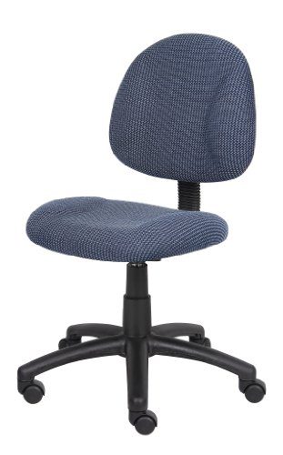 Boss Office Products Perfect Posture Delux Fabric Task Chair Without Arms In Blue #TOP5