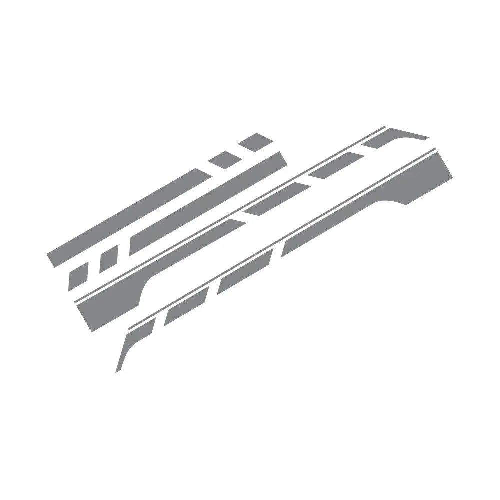 Dabhuoc Glossy Gray For Citroen Camper Minivan Car Door Side Waist Line Decals Auto Tuning Accessories(,Xs)