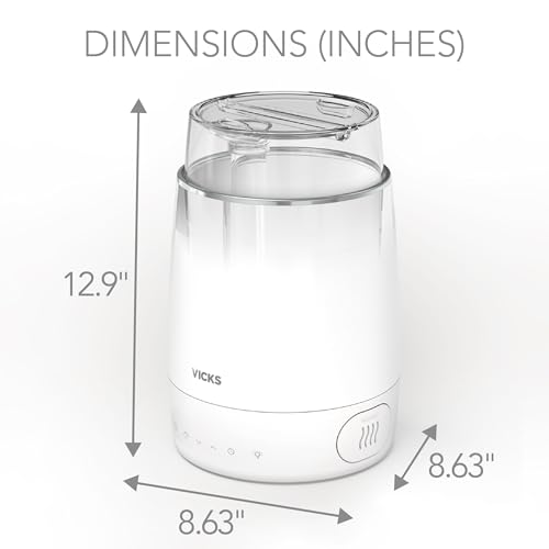 Vicks Embrace Cool Mist Top Fill Humidifier (VUL900), White – Cool Mist Humidifier Top Fill for Bedroom or Office - image 8