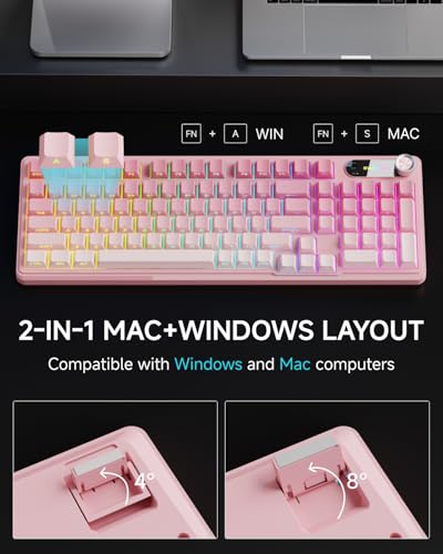 Clavier ordinateur portable EWEADN V102 avec bouton multimédia et écran RVB